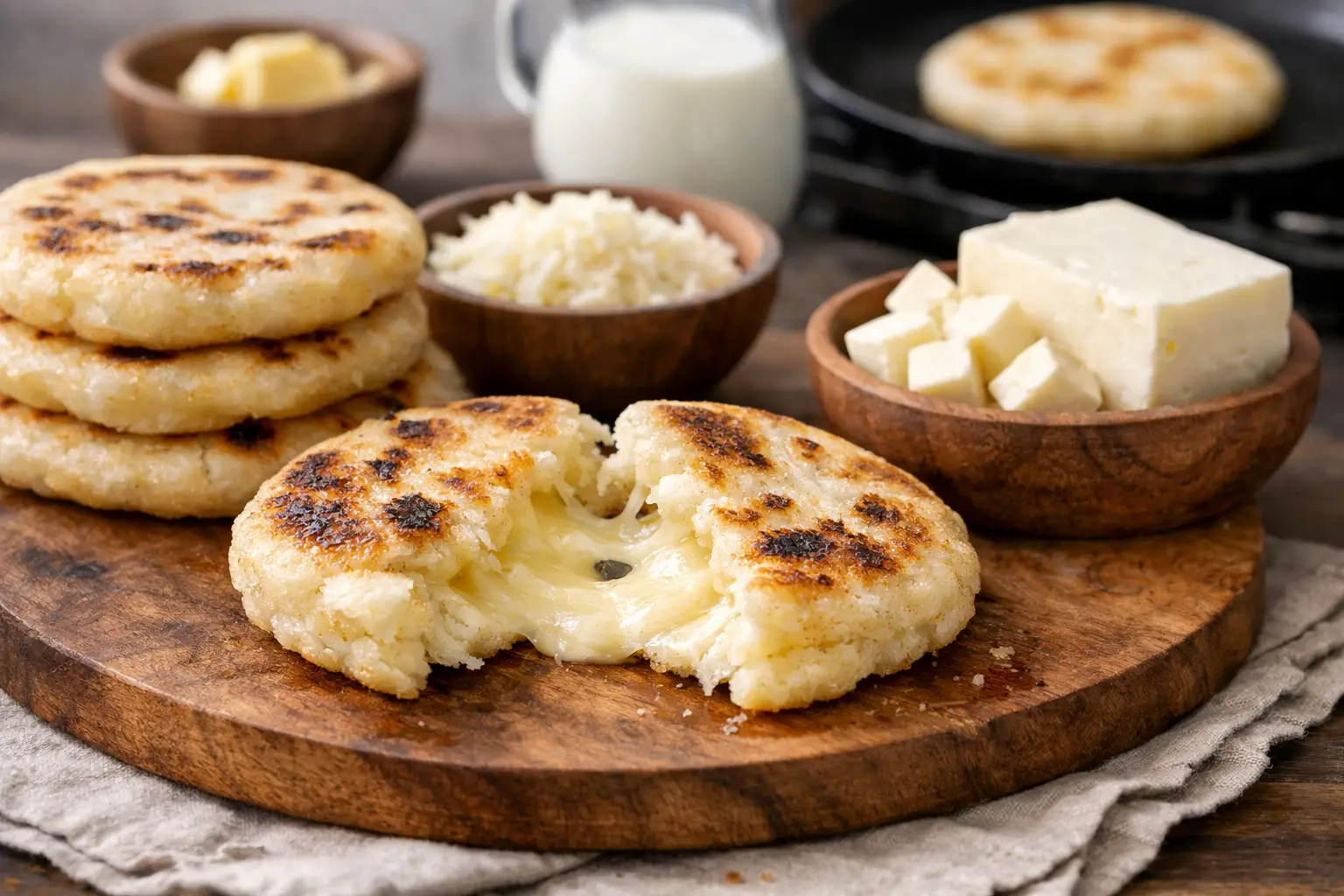 Cómo hacer arepas con queso en casa