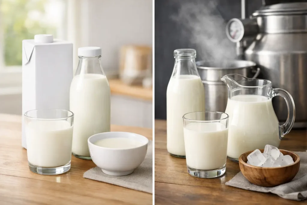 Diferencia entre leche UHT y pasteurizada